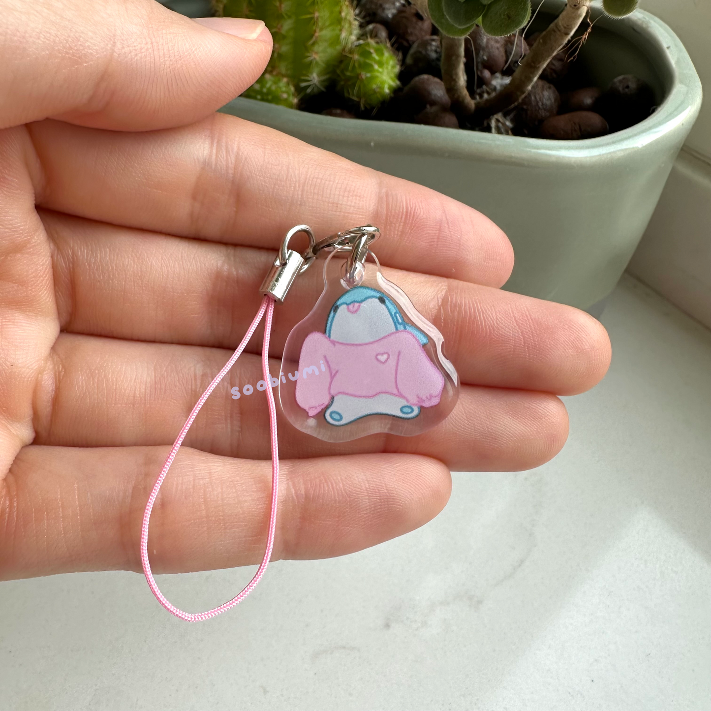 Yuuto the Shark in a Oversized Sweater Phone Charm