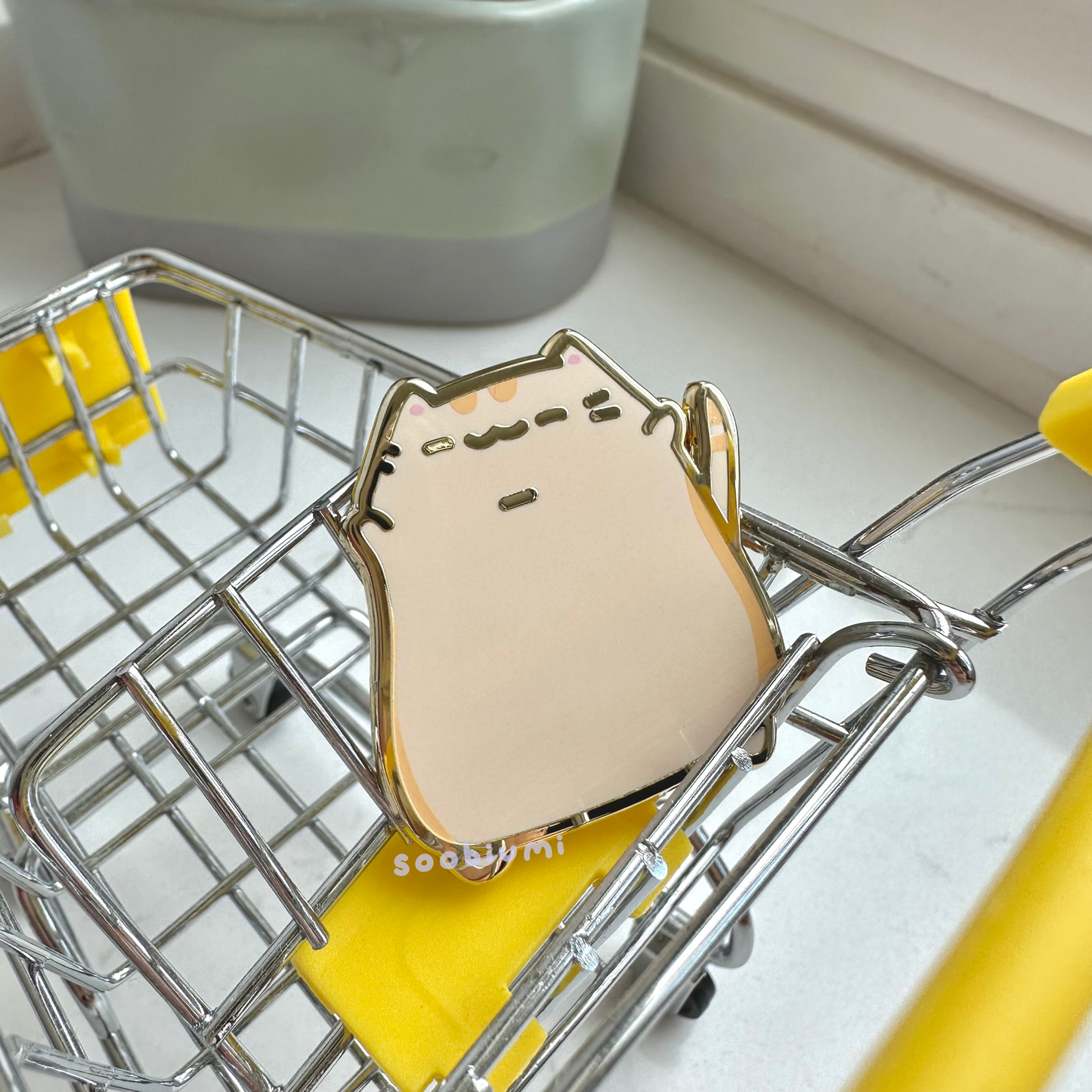 Katsu the Cat "Hug Me Please" Hard Enamel Pin