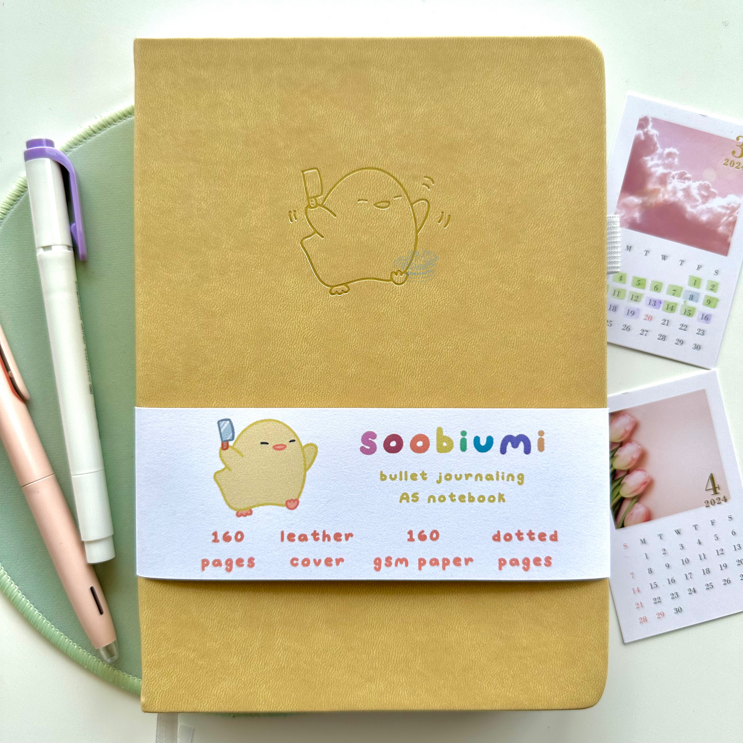 Momo the Duck Running with a Knife Dotted Journal